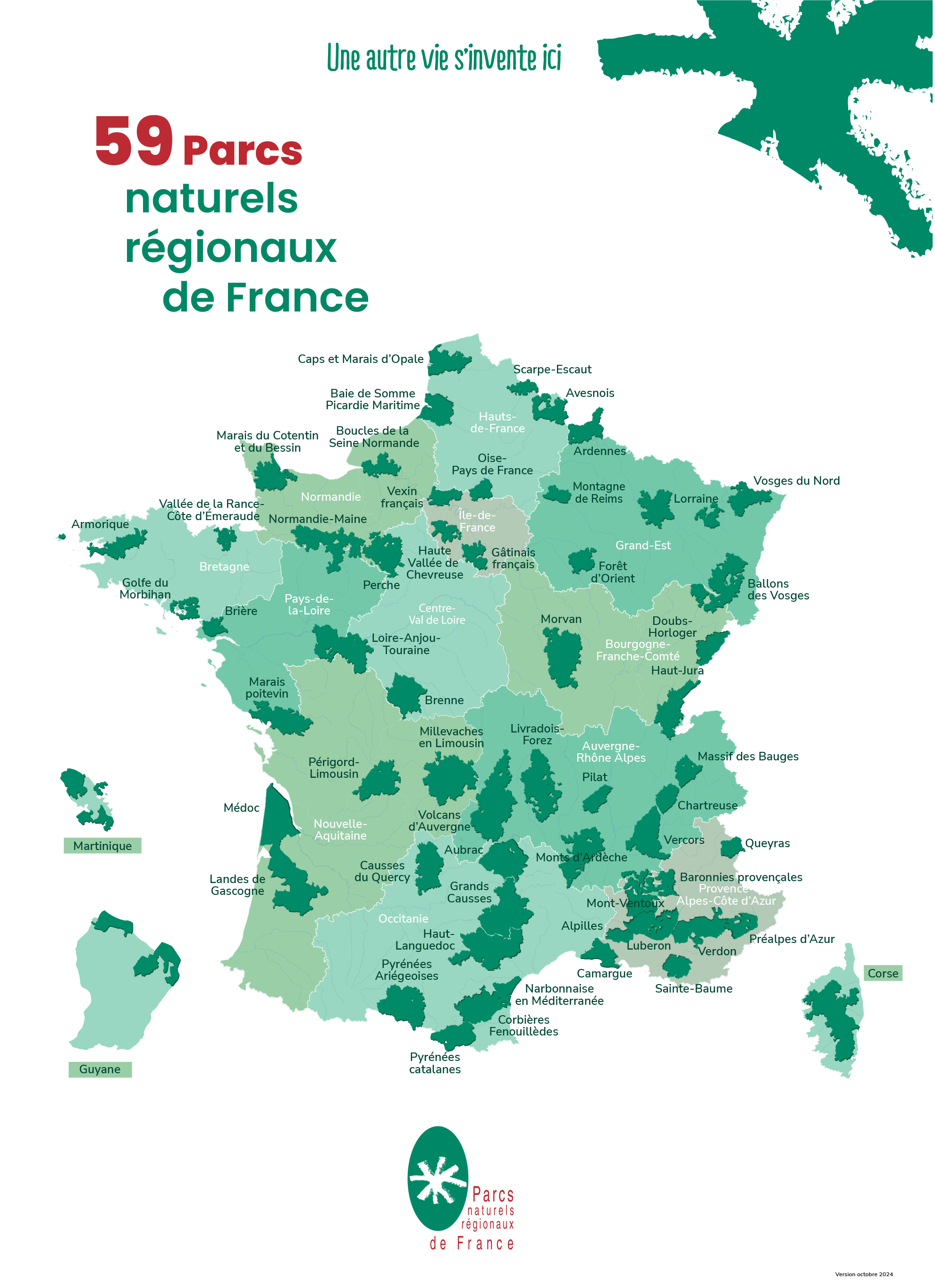 59 Parcs naturels régionaux